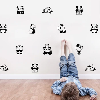 

Cute Small panda Home Wall Decal Sticker , Nordic Style Cute Vinyl Wall Stickers For Kids Room Baby Room Nursery Wallpaper