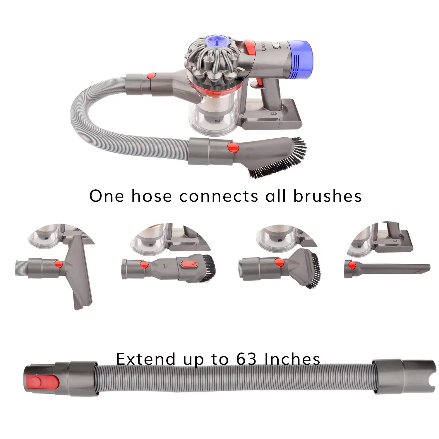 Удлинитель шланга для Dyson V8 абсолютный животный безщеточный пылесос, шланг для Dyson V7 абсолютный шнур свободный M