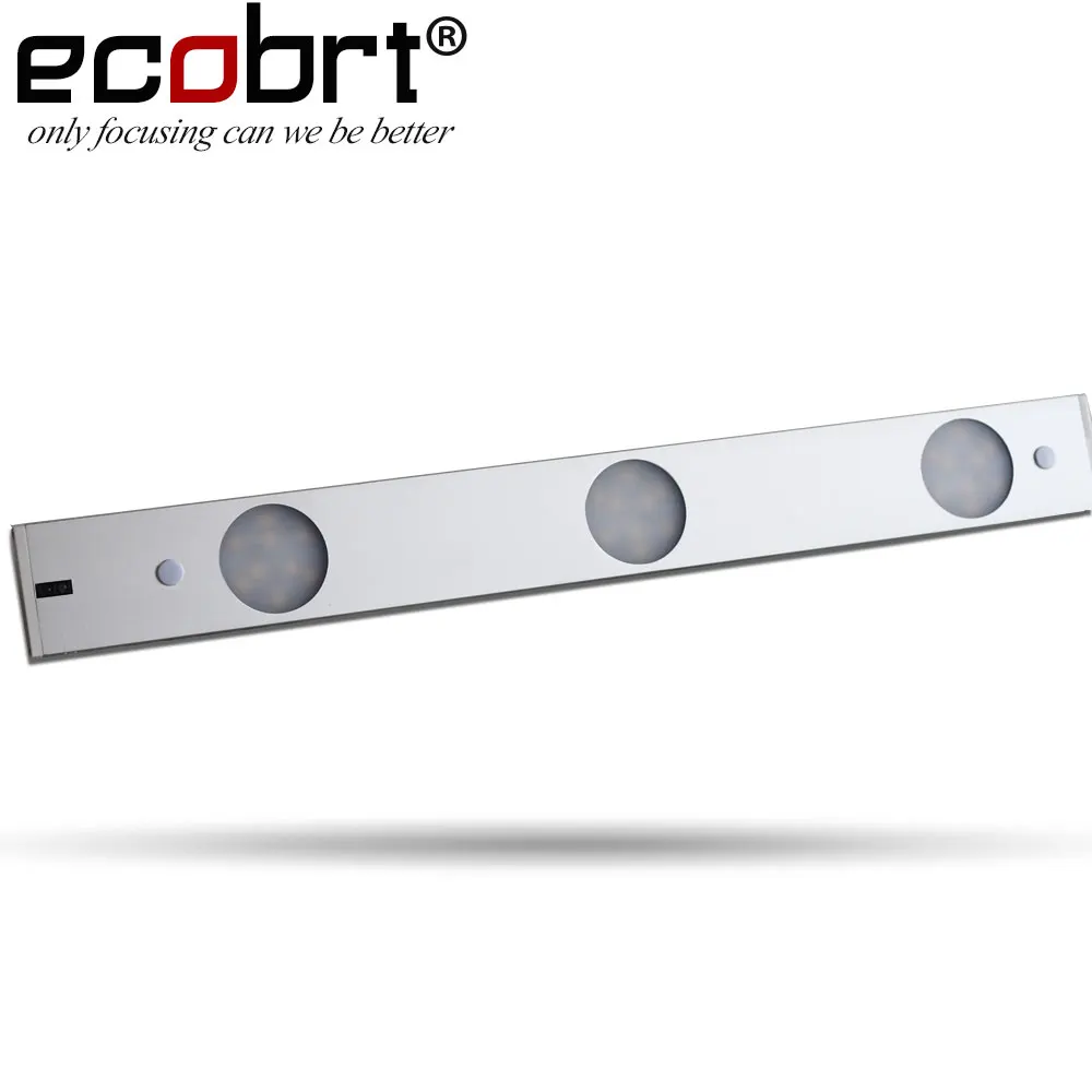 Modern 45cm 17.7 inches long Linear LED Bar Light IR Sensor Kitchen Under Cabinet Lighting fixtures Swing On / Off Switch Light