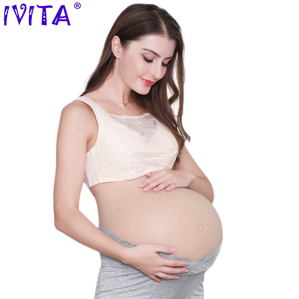 Cheap Silicone Fake Belly Artificial Pregnancy Baby Tummy Pregnant Bump IVITA 