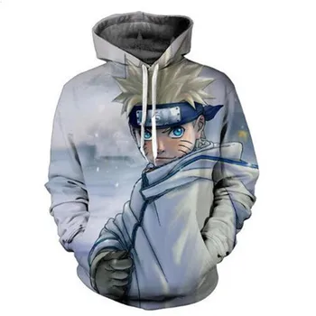 

S-3xl Naruto Hoodie Coat Sweatshirts Uzumaki Naruto 3d Hoodies Pullovers Men Women Pocket Outerwear Hoodie Sweatshirts