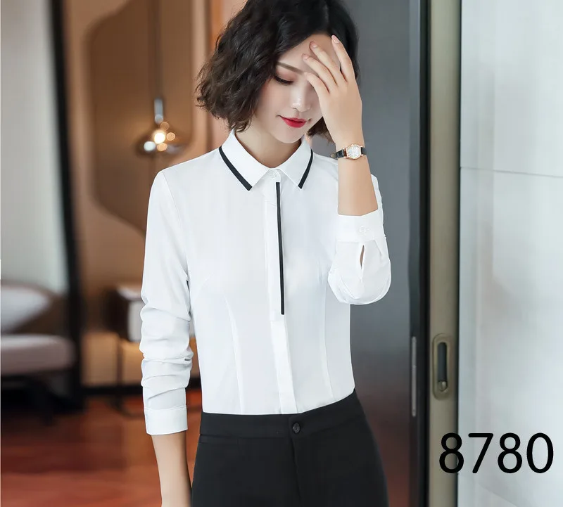 

Women Blouses Square Collar Solid Long Sleeve Formal Casual Tops Blouse Blusas Office Ladies Work Wear Business