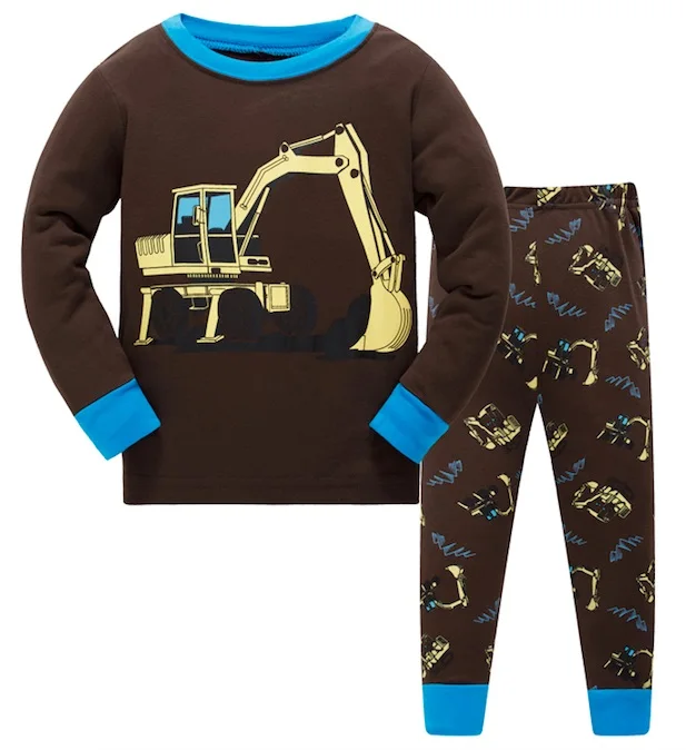 Brand New Children Full Sleeve Cotton Space Rockets Pajamas Sets