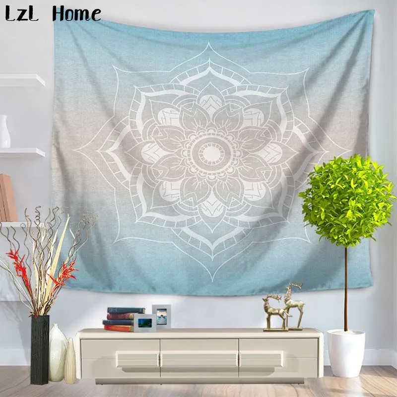 Colorful Feather Tapestry Hippie Wall Hanging Mandala Bedspread Throw Home Decor