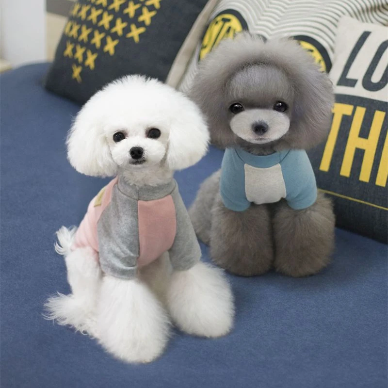 

Pet Products Accessories Dog Clothes Pure Color Long Sleeve Spring Clothing For Puppy Cat Small Dog