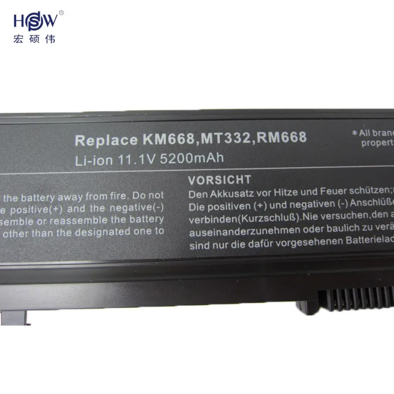 HSW 5200 мАч аккумулятор для ноутбука dell Latitude E5400 E5410 E5500 E5510 0RM668 312-0762 312-0769 312-0902 451-10616 451-10617 KM668