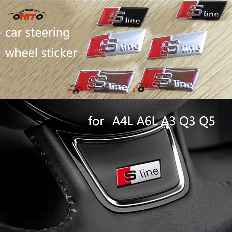 1pcs 10pcs Steering Wheel Sticker Auto Steering Wheel Badge Emblem