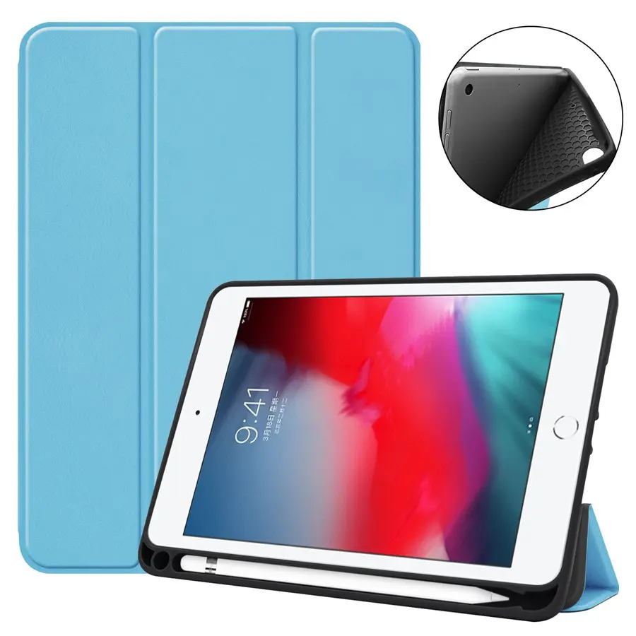 Умный тонкий ТПУ кожаный чехол для нового iPad mini 5 5th 7 9 дюймов 2019 с карандашом ipad