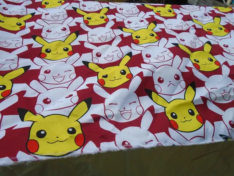 ピカチュウテキスタイルポリエステル生地パッチワークカーテンテーブルクロス人形服プリントキルティングホーム縫製 145 50 センチメートル Aliexpress