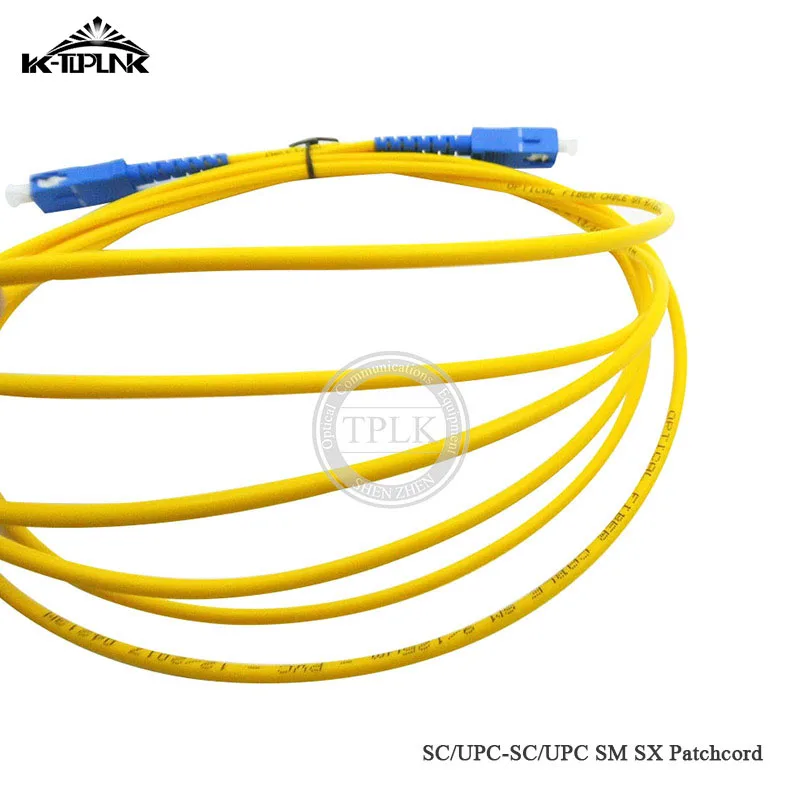 3 м 10 шт./лот SC-UPC patchcord Simplex 2,0 мм ПВХ SM волоконно-оптический кабель, патч-корд оптоволоконный провод SM SX SC кабель