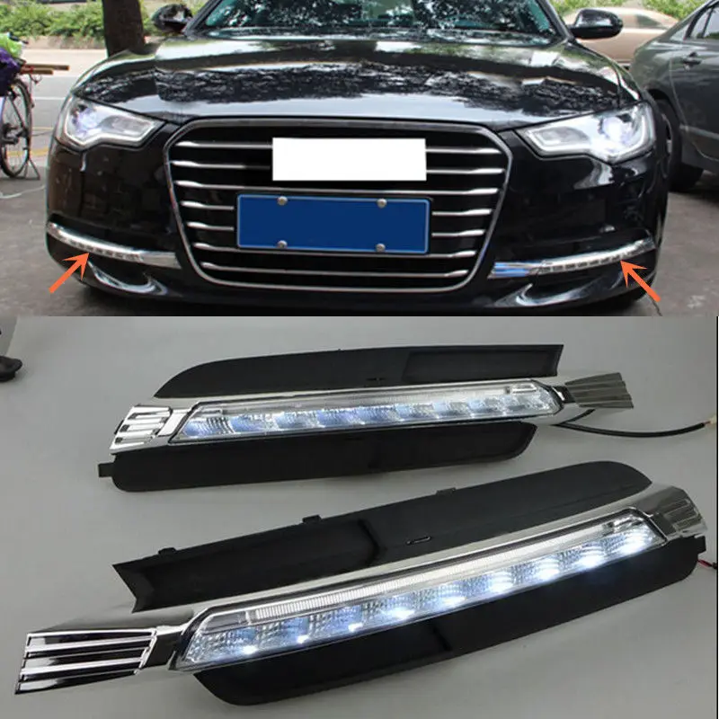 LED Fog Lamp For Audi A6 C7 DRL 2013 2014 2015 White LED Daytime
