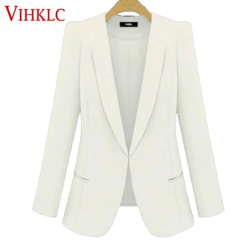 

2018 New Plus Size Womens Business Blazer Spring Autumn All-match women Blazers Jackets Short Slim long-sleeve Blazer Women T542