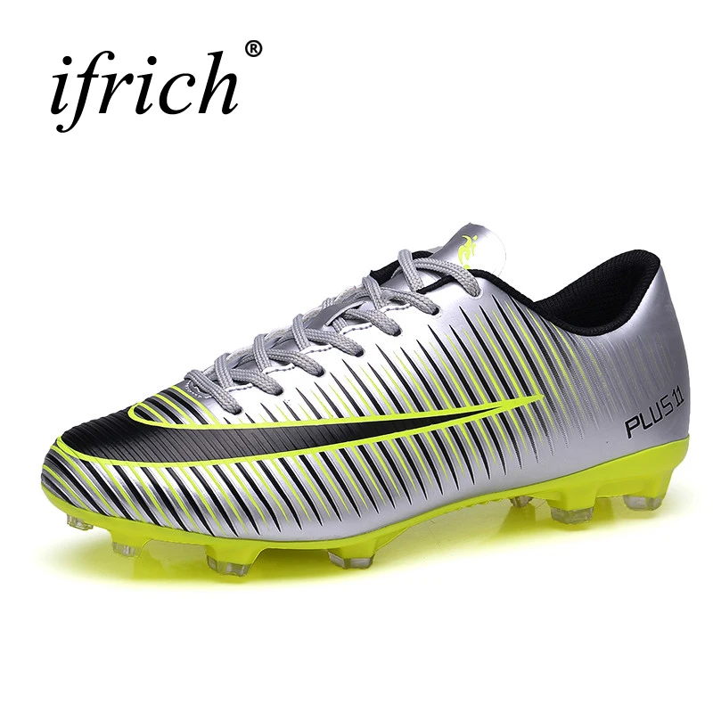 Ifrich Mens Kids Football Athletics Spikes Shoes Soccer Cleats Leather Outdoor Soccer Boots Green Silver Cheap Soccer Cleats Ifrich Mens Kids Football Athletics Spikes Shoes Soccer Cleats Leather Outdoor Soccer Boots Green Silver Cheap Soccer Cleats