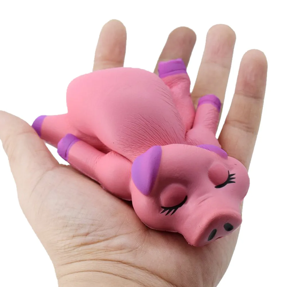 Милые горячие Kawaii Jumbo pig мягкое медленно рисингулы коллекционные игрушки мультфильм сладкий Ароматические супер медленно поднимающиеся игрушки для детей - Цвет: Розовый