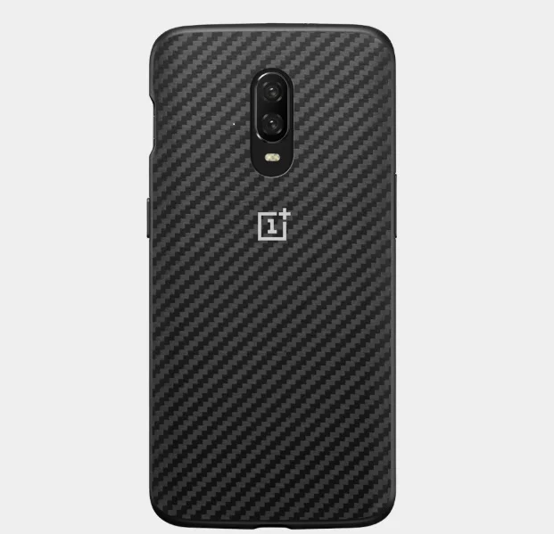 

Original OnePlus 6T Karbon Case Material Aramid fiber PC Back Cover Shell Sandstone Carbon Official For OnePlus6T Half-round