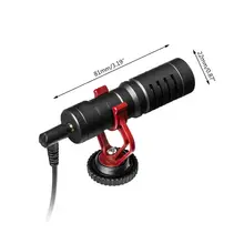 BOYA Video Micro Compact On-Camera Recording Microphone for Canon DJI Osmo DSLR Smooth Q 4 Feiyu Gimbal BY-MM1 Microphone boya anti shock mount for by mm1 microphone
