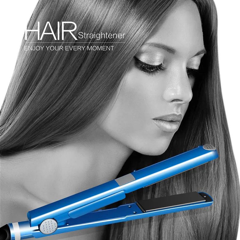 

Hair Straightener Nano Titanium Flat iron Professional Straightener Tourmaline Ceramic Quick Heat Up Dual Voltage Flat Iron
