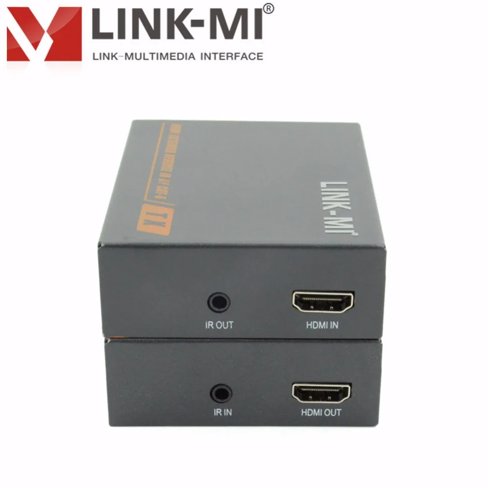 LINK MI LM HT208 60 м HDMI удлинитель с ИК по одной Cat6 кабель Full HD 1080 P hdmi передатчик и