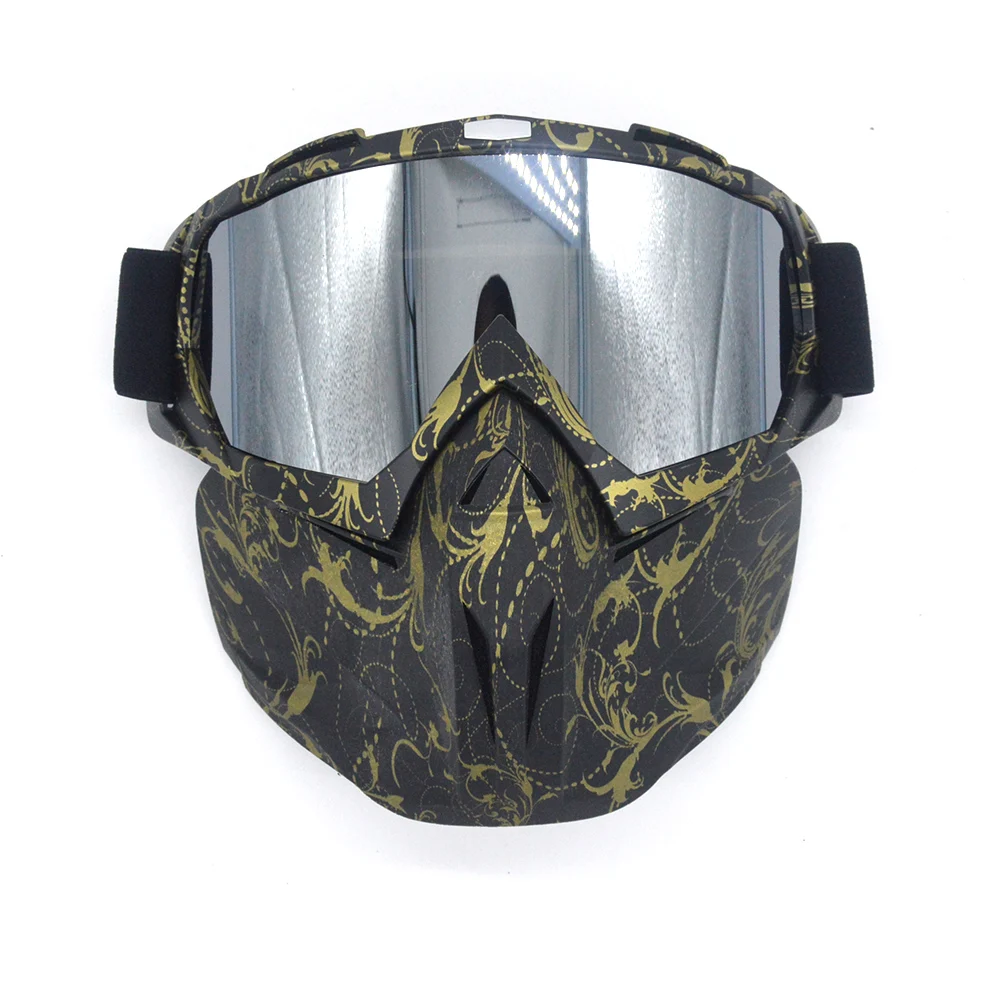 evomosa Motorcycle Helmet Goggles Mask Detachable Filter OTG Ski