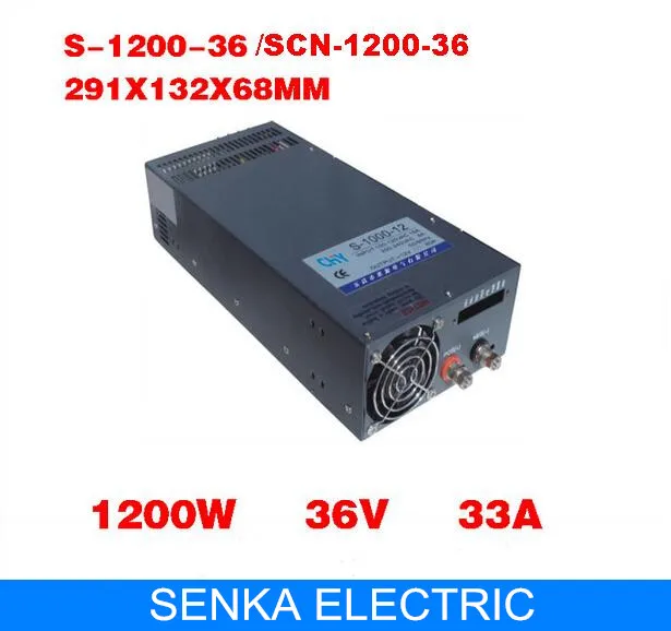 

1200W 36V single output switching power supply SCN-1200-36 S-1200-36 AC to DC smps block power