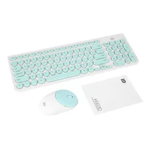 2 4GHz USB Wireless Keyboard and 1500DPI Mouse Combo Set for Computer Laptop Desktop with