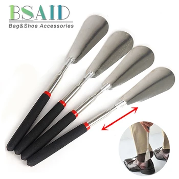 

NIS Adjustable Shoe Horns Length Soft Silicone Handle Stick Stainless Steel Shoe Horn Professional 75cm For Women Men Shoes