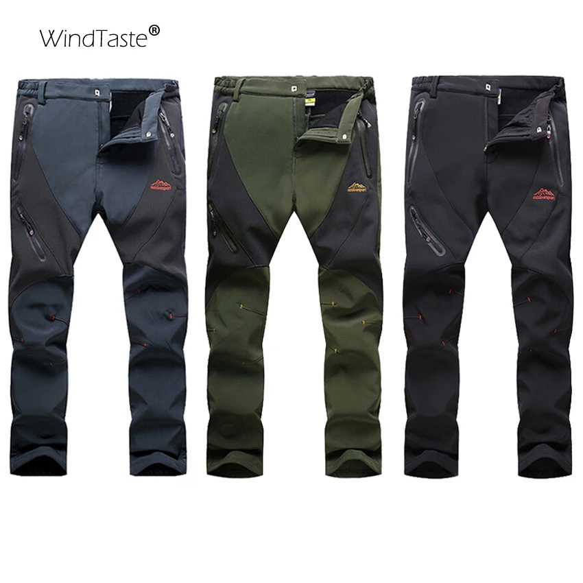 WindTaste de los hombres de invierno cálido Softshell pantalones de lana al aire libre impermeable a prueba de viento senderismo deporte senderismo Camping pantalones 5XL KA054 WindTaste de los hombres de invierno cálido Softshell pantalones de lana al aire libre impermeable a prueba de viento senderismo deporte senderismo Camping pantalones 5XL KA054