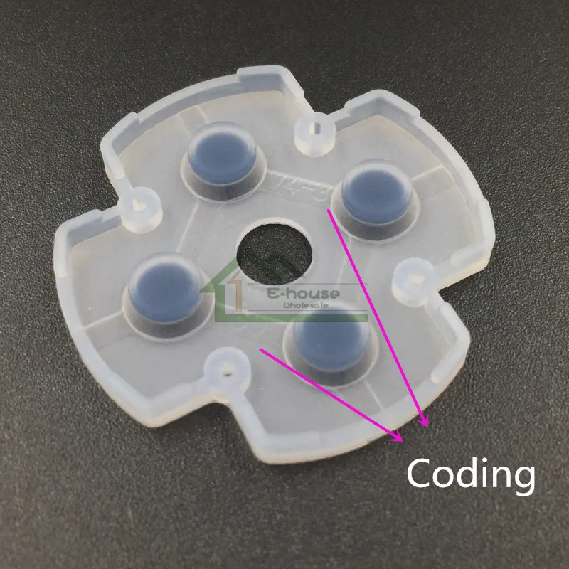 E-дом 100 Декодер каналов кабельного телевидения JDS-030 контактные площадки из силиконового каучука с L2 R2 Кнопка Токопроводящая резиновая щетка для Игровые приставки 4 PS4 контроллер 3,0 Версия