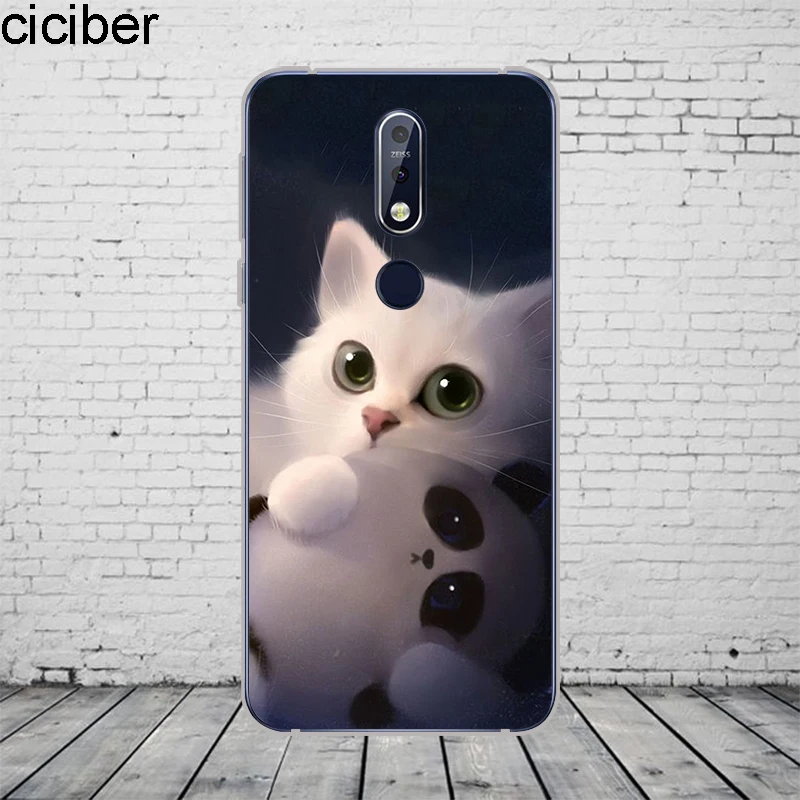 Ciciber милые животные Кот Чехол для Nokia 8 7 7,1 6 6,1 5 5,1 3 3,1 2 2 Plus 9 PureView чехол для телефона для Nokia X7 X6 X5 X3 мягкий чехол из ТПУ