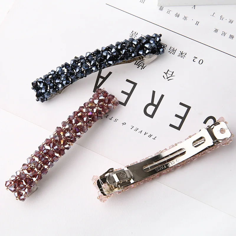 

Women Hair Clips Bling Crystal Hairpins Headwear for Girls Rhinestone Hairpin Barrette Styling Tools Accessories 1Pcs