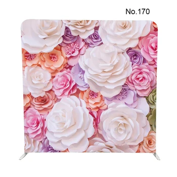 

popular sale for wedding No.170 stretch fabric white and pink paper flower pillow cover backdrop