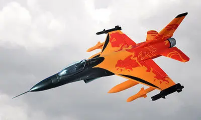 Skyflight LX оранжевый 70 мм EDF F16 Боевой сокол RC комплект модель самолета с мотором сервоприводы ESC батарея TH03081