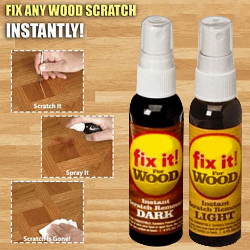  2 Pcs Instant Fix Wood Scratch Remover Repair Paint for Wooden Table Bed Floor PAK55