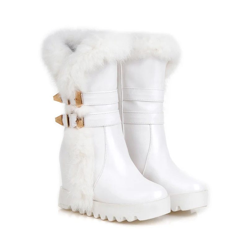 white winter boots