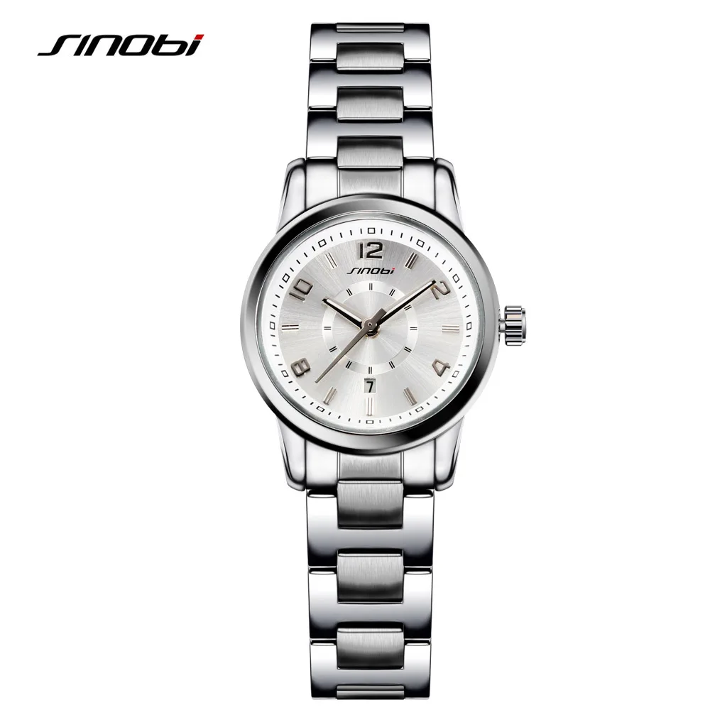 

SINOBI 2017 Famouse Brand Watch Clock for Women Lady Quartz Wristwatch Luxury Stainless Steel Watch Hours Woman's Relogio
