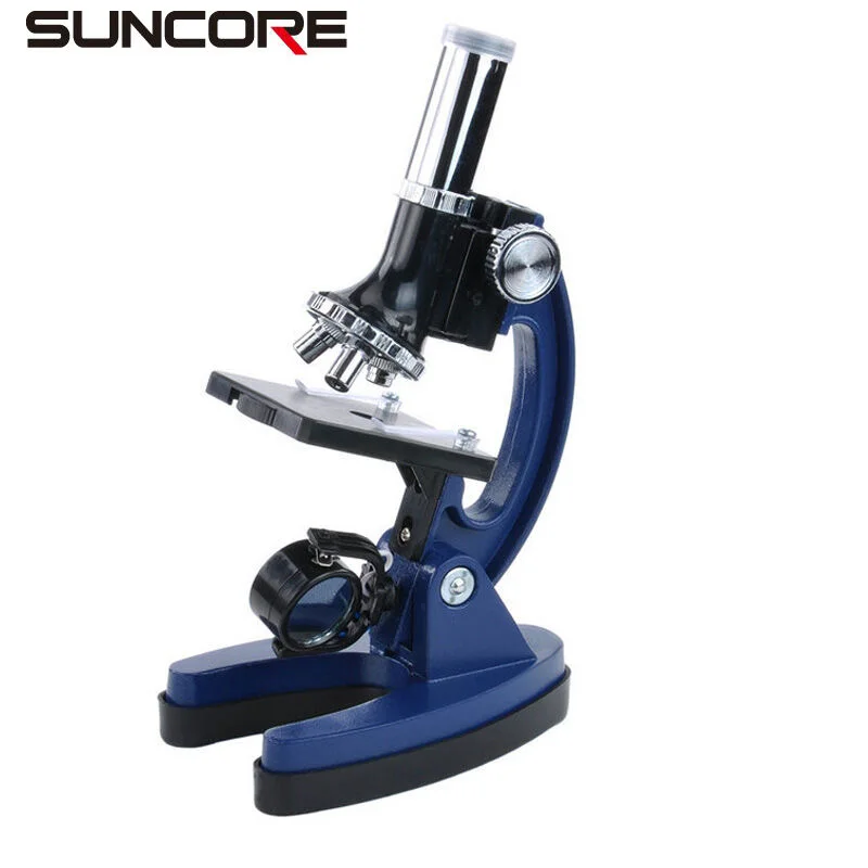 SUNCORE 1200X Children's Biological Metal Microscope gift set; Kids