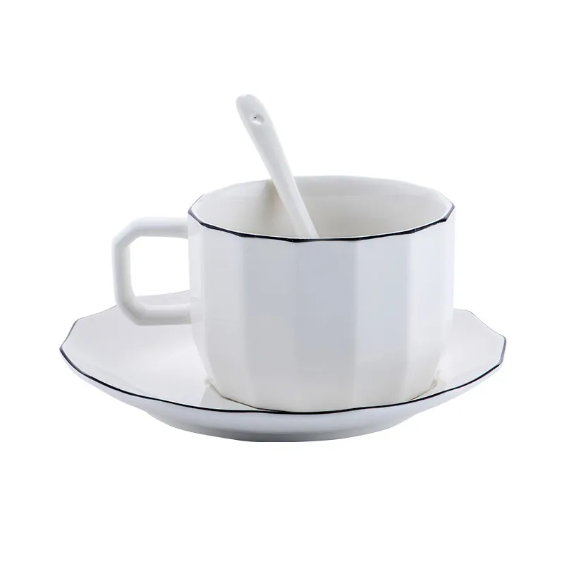 Бренд Yolife, европейский стиль, керамическая чайная чашка и блюдце, набор, китайская кофейная чашка, набор, послеобеденный фарфор, черная чайная чашка