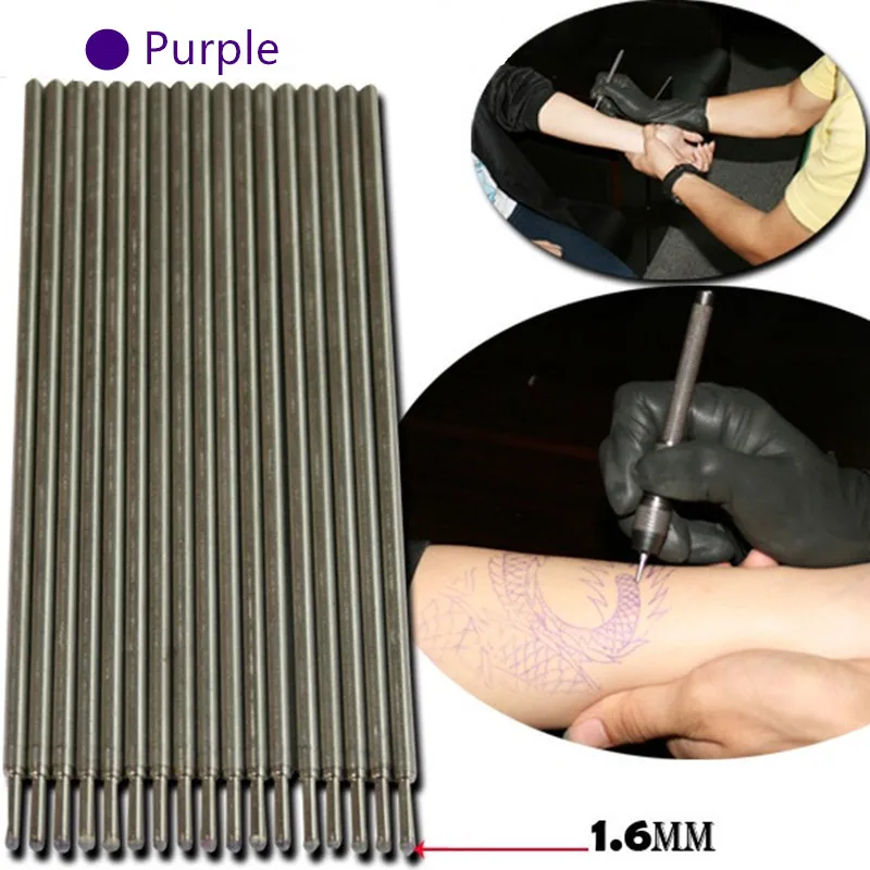 20pcs Purple Tattoo Skin Marking Pens For Stencil Outline Supply |