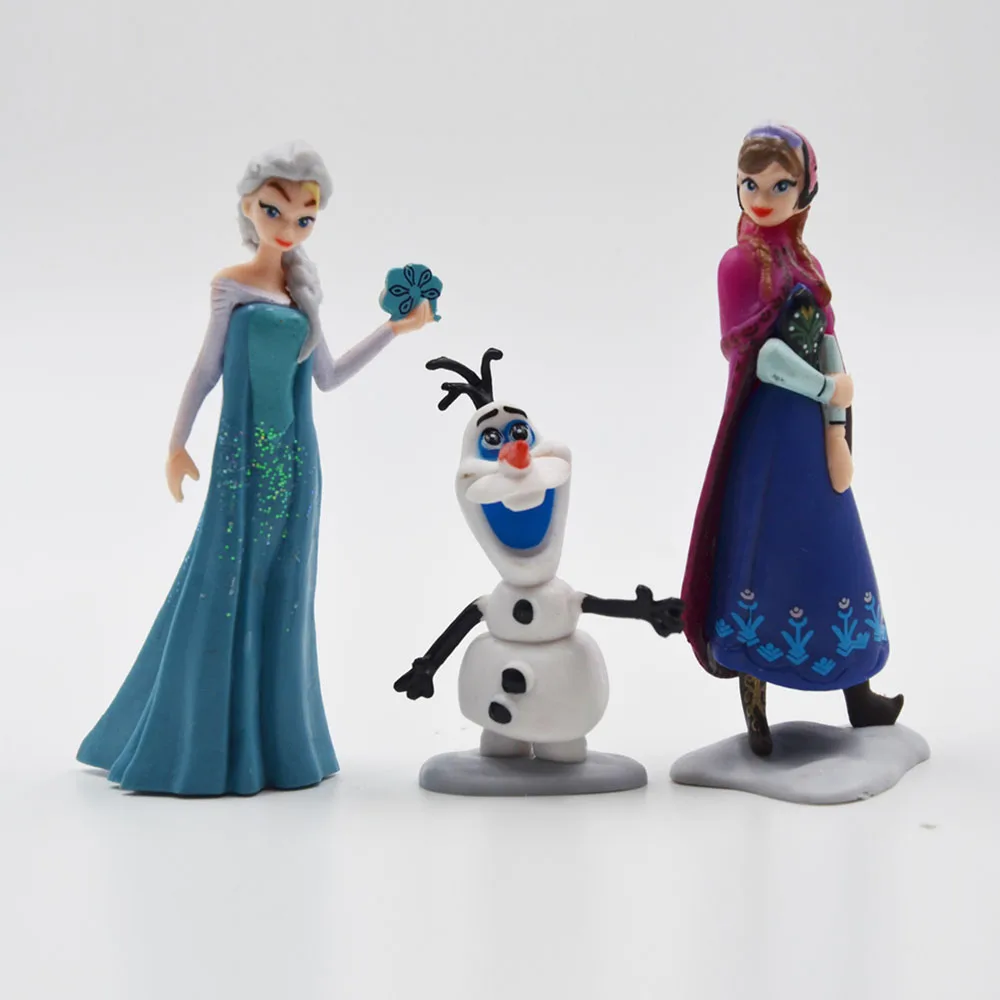 Disney Frozen Top Selling Toys Plastic Action Figures Frozen Cartoon Toys Anime Toys Figures 6 Pcs Brinquedos Ty062