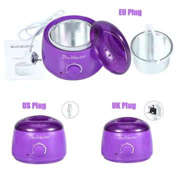 

Purple Hot Wax Warmer Machine Hair Removal Paraffin Heater Wax Beans Warmer Pot Hands Feet Salon Spa Paraffin Hair Depilatory