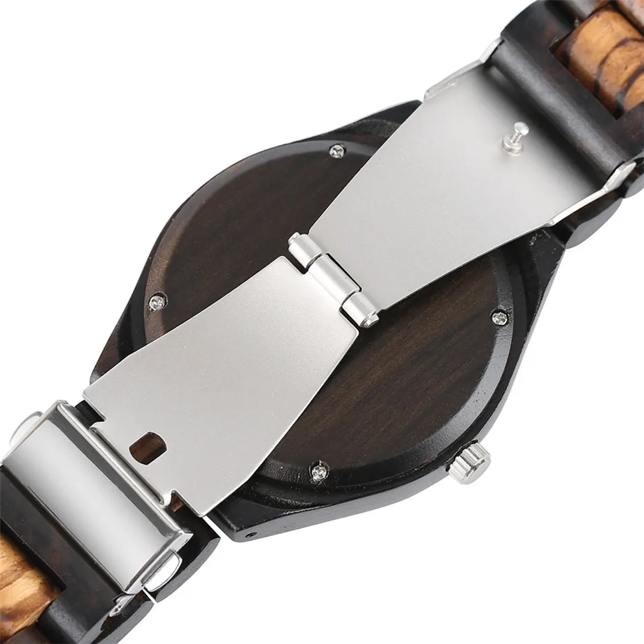 YISUYA Luxury Wooden Watches for Men Vintage Analog Quartz Handmade Walnut Zebra Bamboo Wood Band Wristwatch Clock Christmas Gifts Reloj  (10)