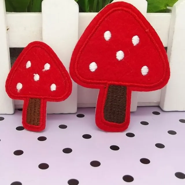 Clothes stickers patch stickers exquisite embroidery cloth posts child stickers patch lovely mushroom size