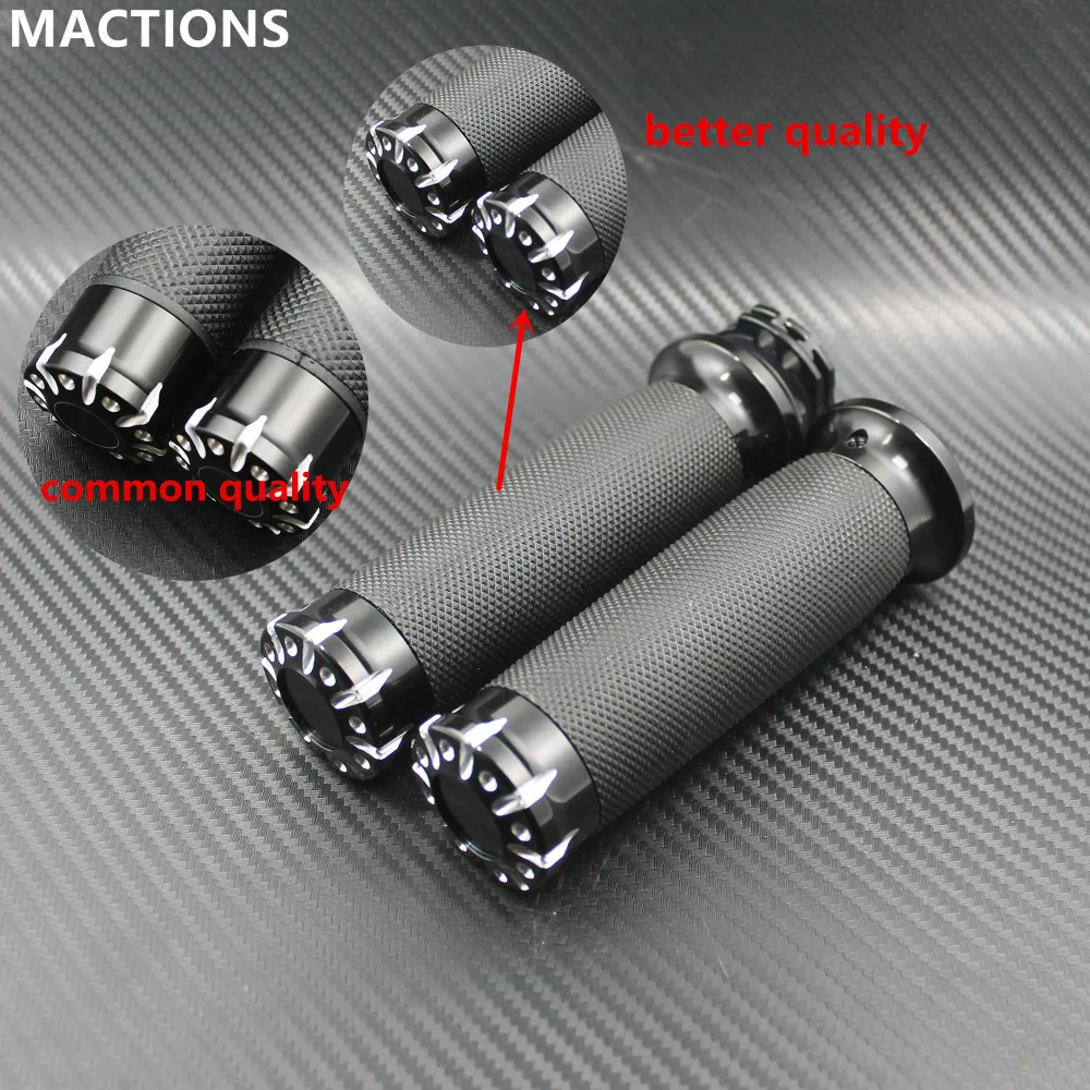 

Motorcycle Rubber 1"25mm Grips Black Handle Bar Hand Grips For Harley Sportster 883 Touring Dyna Softail Custom VRSC XL 96-later