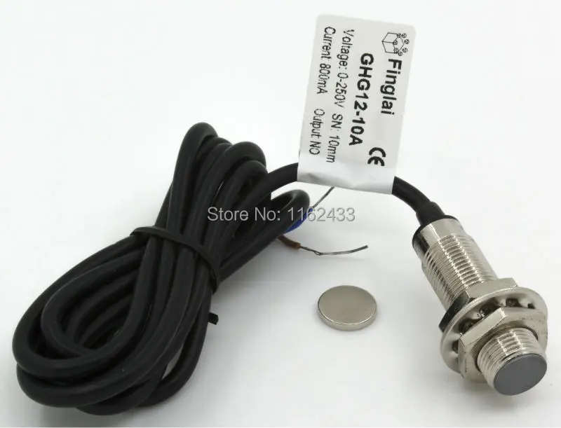 

Dia.12x37 10mm sensing GHG12-10A dry reed tube magnetic proximity sensor switch without work light