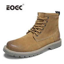 Genuine Leather Shoes Men Quality Plush Fur Warm Snow Boots Retro Vintage Style Casual Footwear Autumn And Winter Boots super warm men boots two style high quality autumn and winter shoes handmade retro men shoes genuine leather snow boots shoes