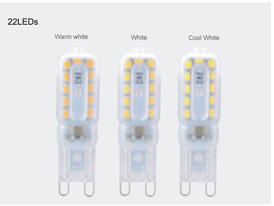 10 шт. затемняемый G9 светодиодный 220 В 110 В 14 22 32 светодиодный s 3 Вт 5 Вт 7 Вт светодиодный G9 2835SMD прожектор для замены галогенной лампы Люстра ампула Luz