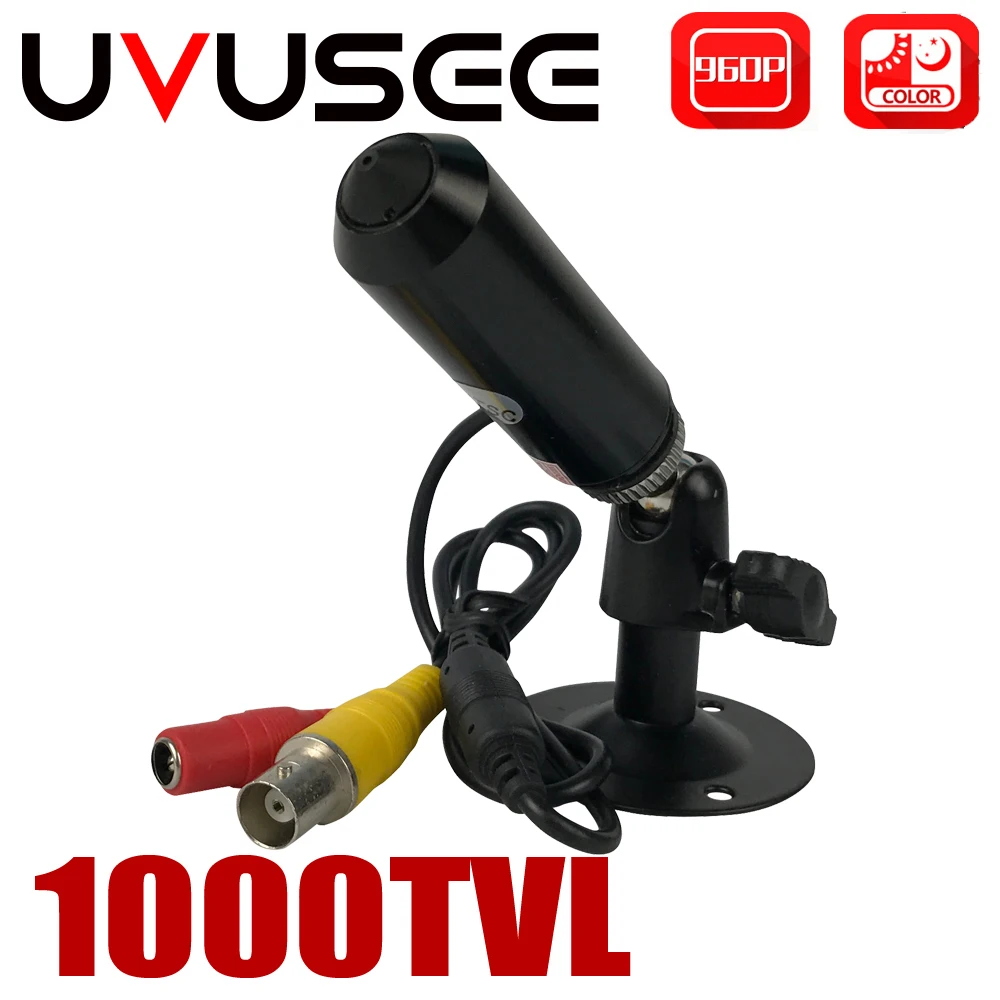 Камера видеонаблюдения Uvusee мини камера безопасности 1/3 дюйма Sony CCD 1000TVL HD 3 7 мм с