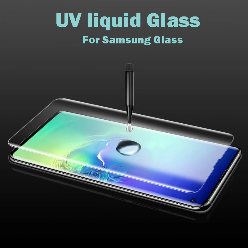 УФ стекло для Samsung S8 S9 S10 S7 Edge полностью жидкий клей защита экрана Galaxy Note 8 9