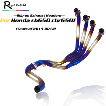 

CBR650 Motorcycle Exhaust down pipe front pipe Headers middle link pipe FOR Honda CBR650F CBR650 2014 2015 2016 2017 2018 blue