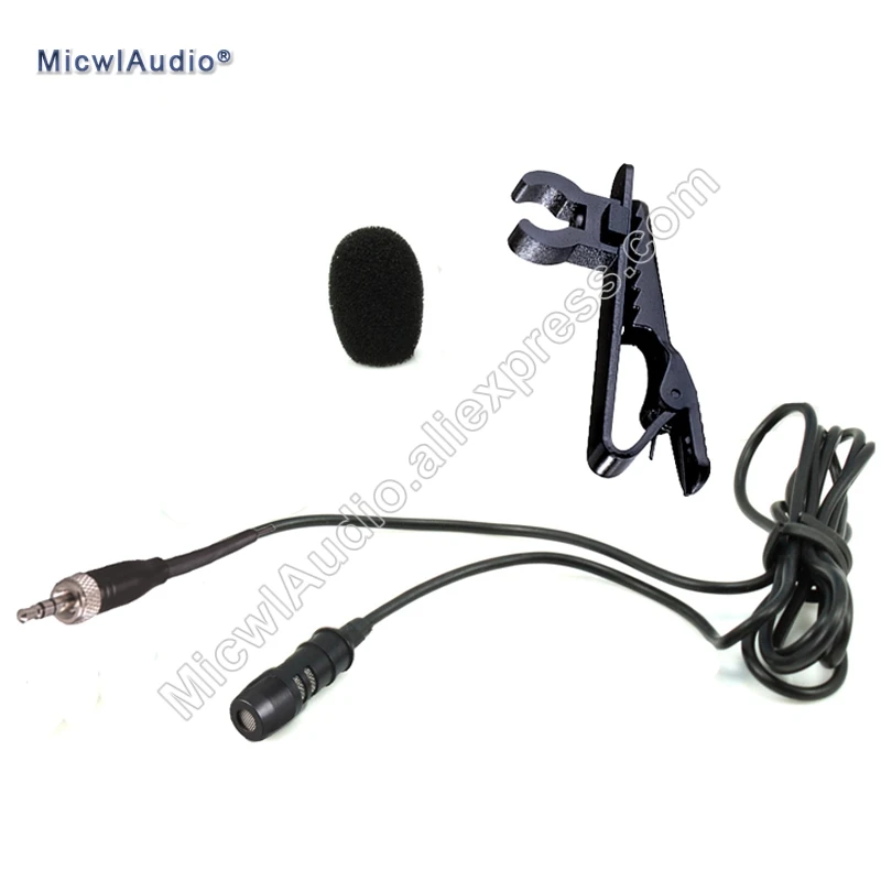 

Omnidirectional Condenser 3.5mm Lavalier Microphone Lapel Stereo Screw Lock For Sennheiser System Black MicwlAudio LA-006
